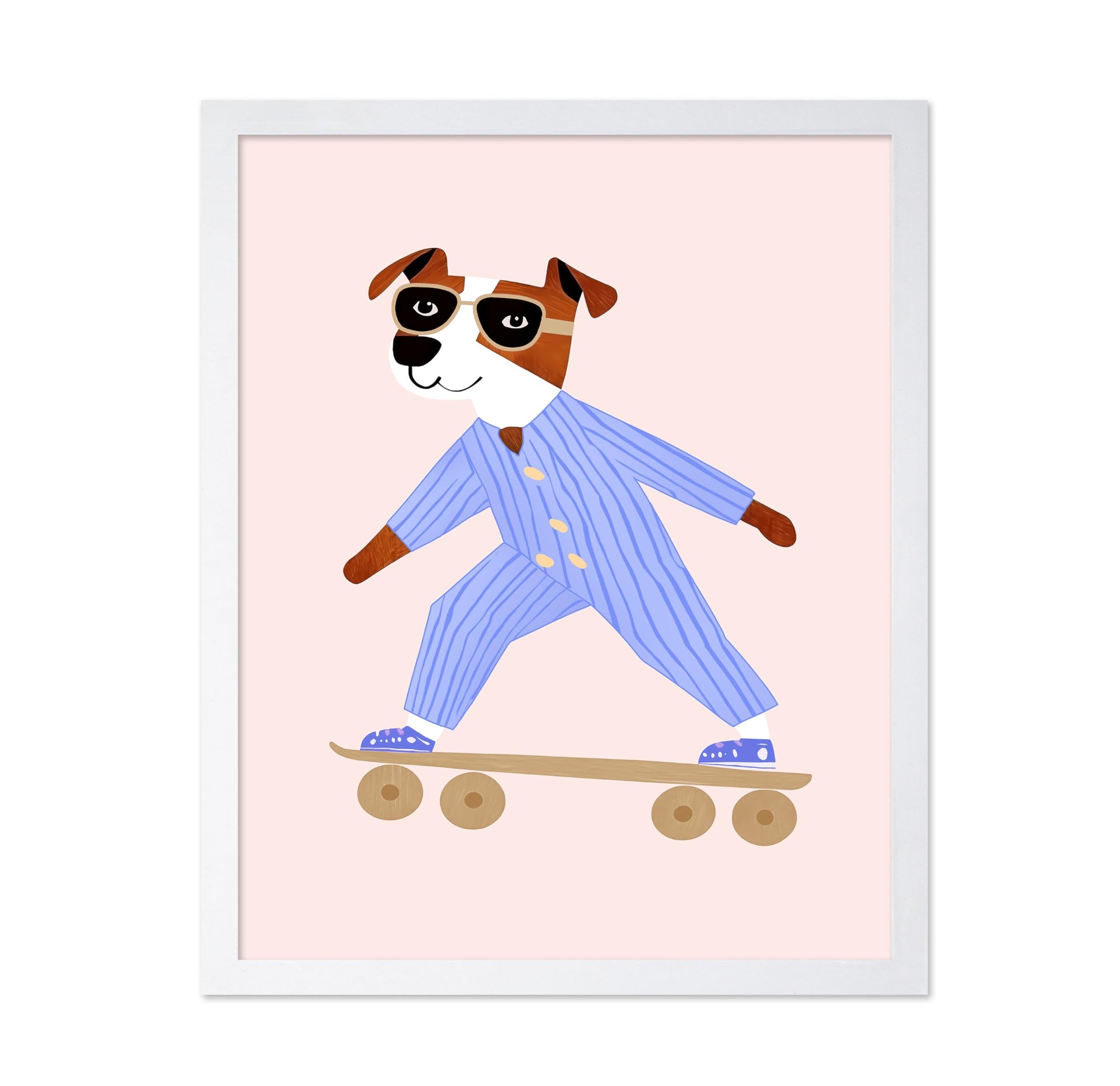 Dog on Skateboard