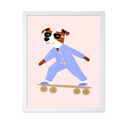 Dog on Skateboard
