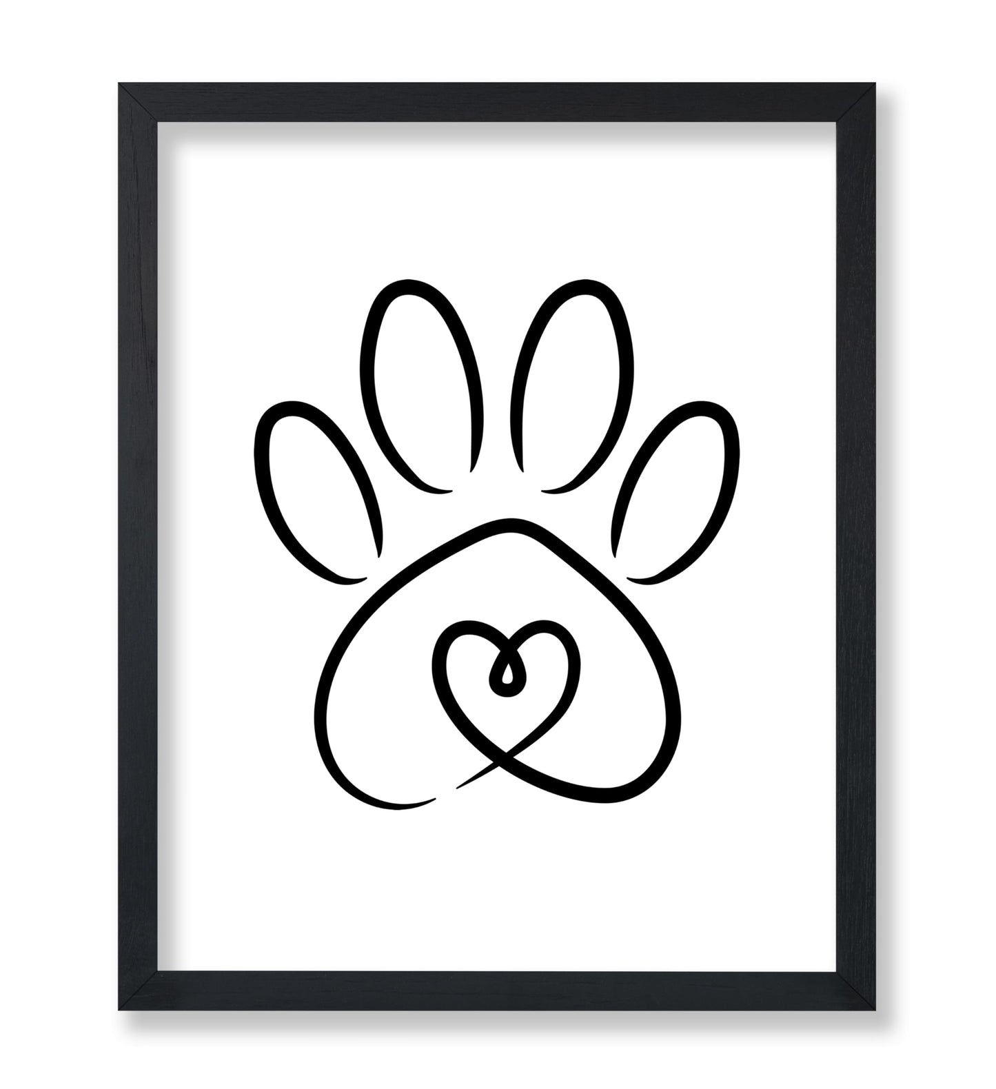 Dog Paw Line Art