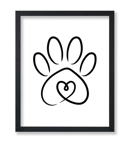 Dog Paw Line Art