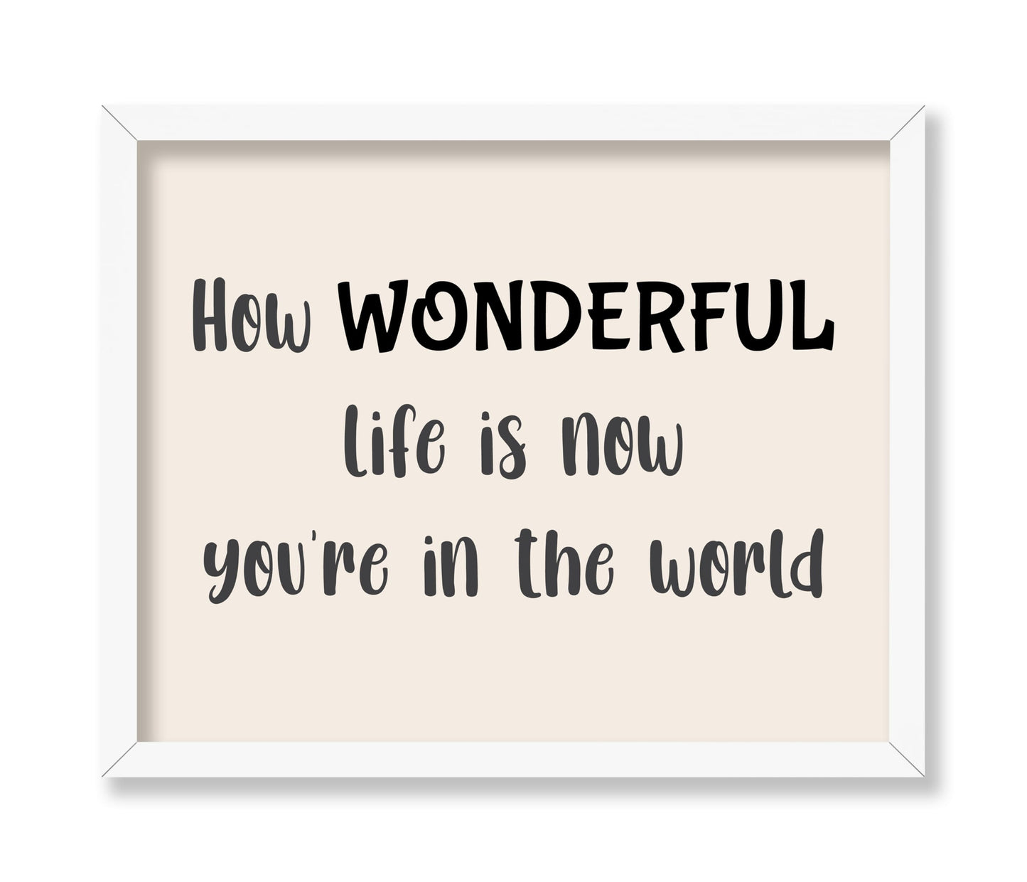 How Wonderful Life Is