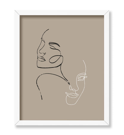 One Line Women Faces