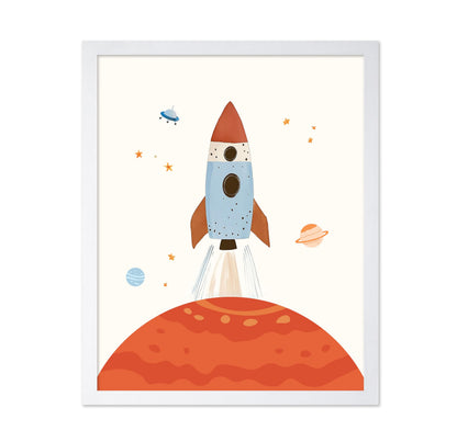 Whimsical Rocket Ship No2