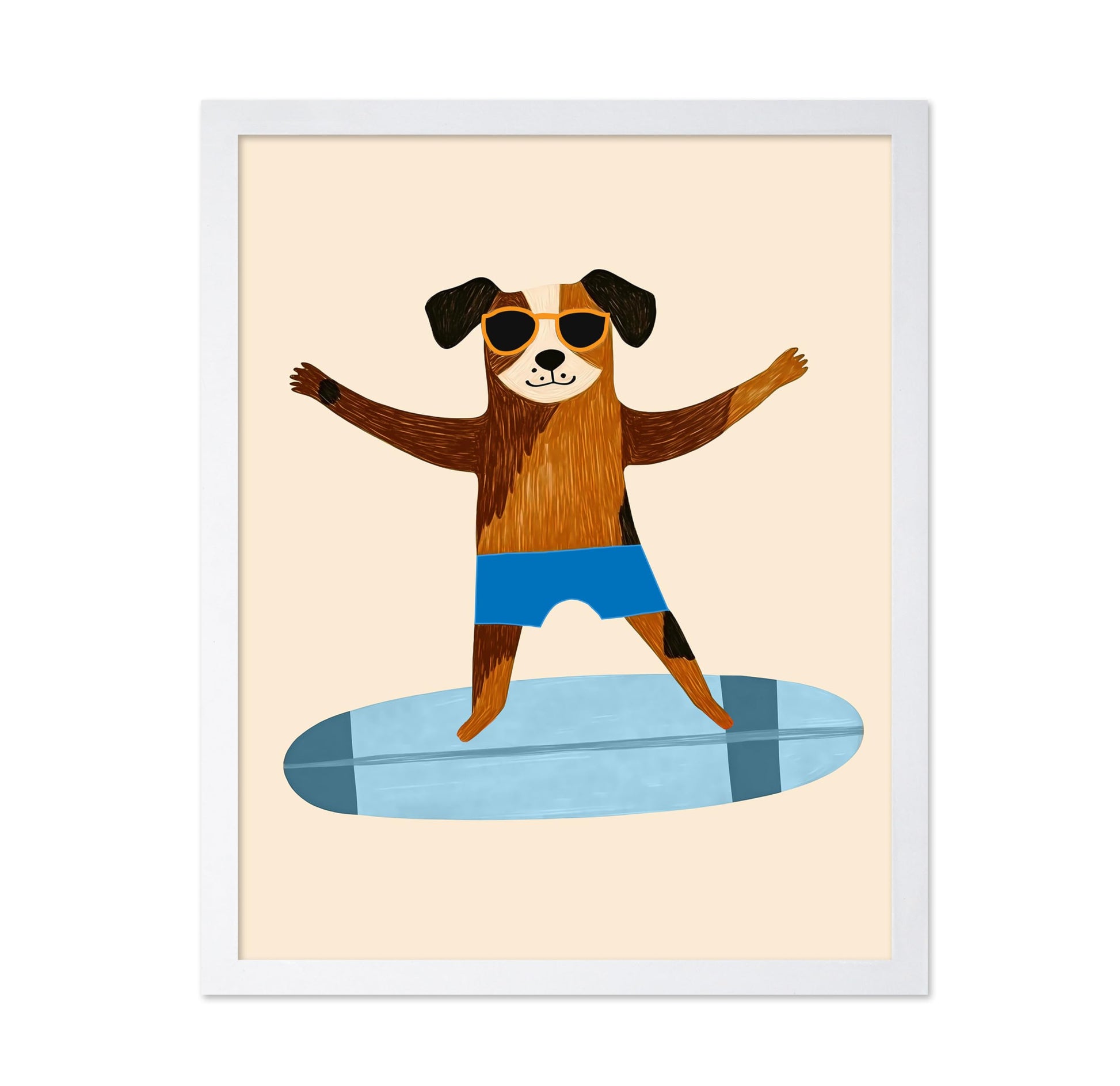 Dog on Surfboard