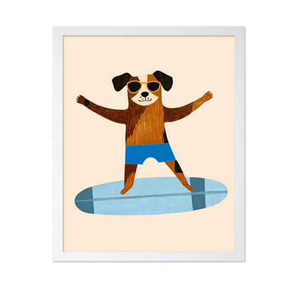Dog on Surfboard