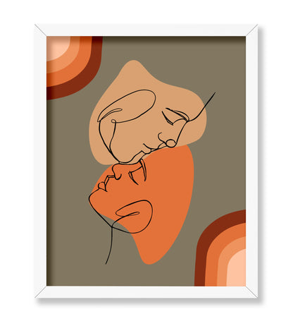 Boho Couple Line Drawing