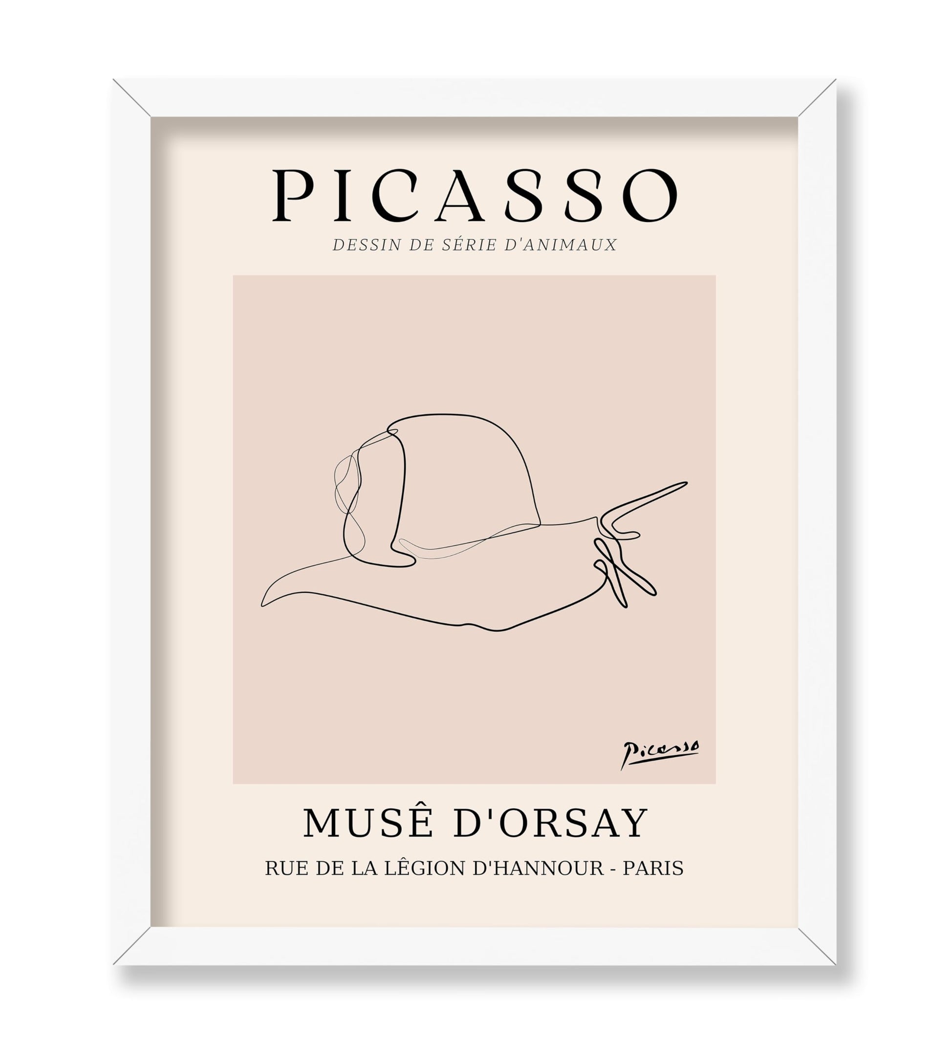 Picasso - One Line Snail Drawing