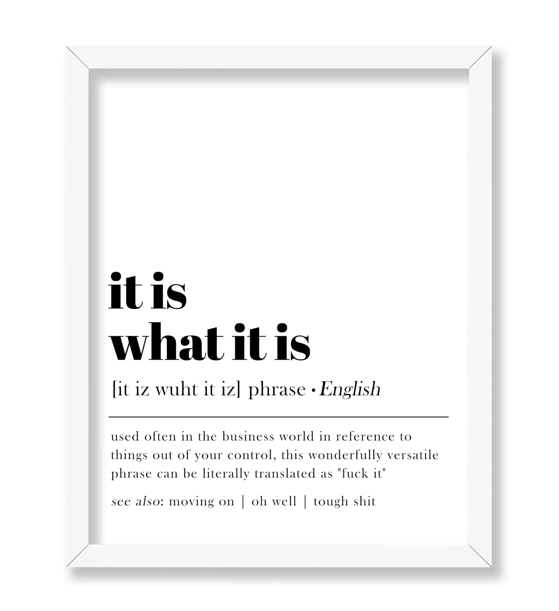 It Is What It Is