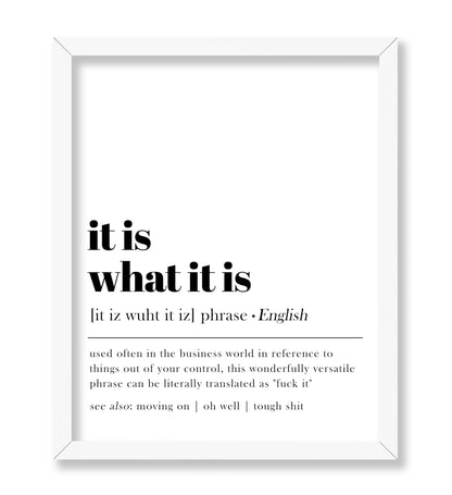 It Is What It Is