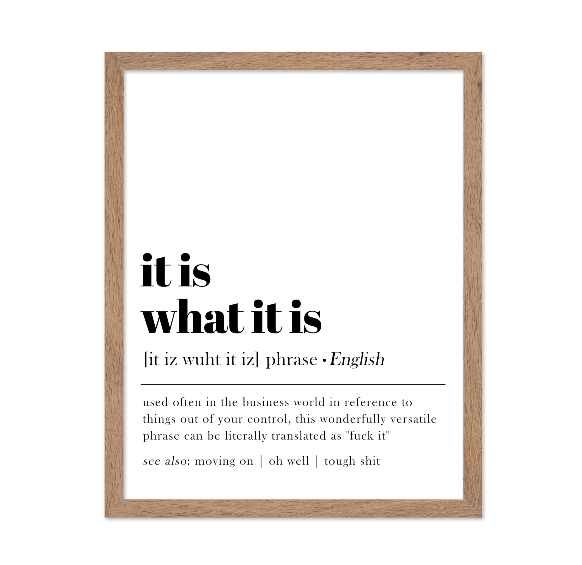 It Is What It Is