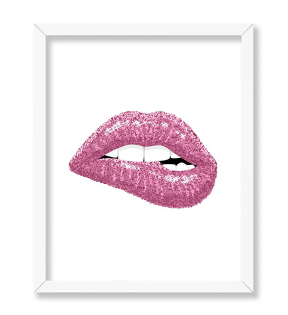 Pink Glitter Lip Bite