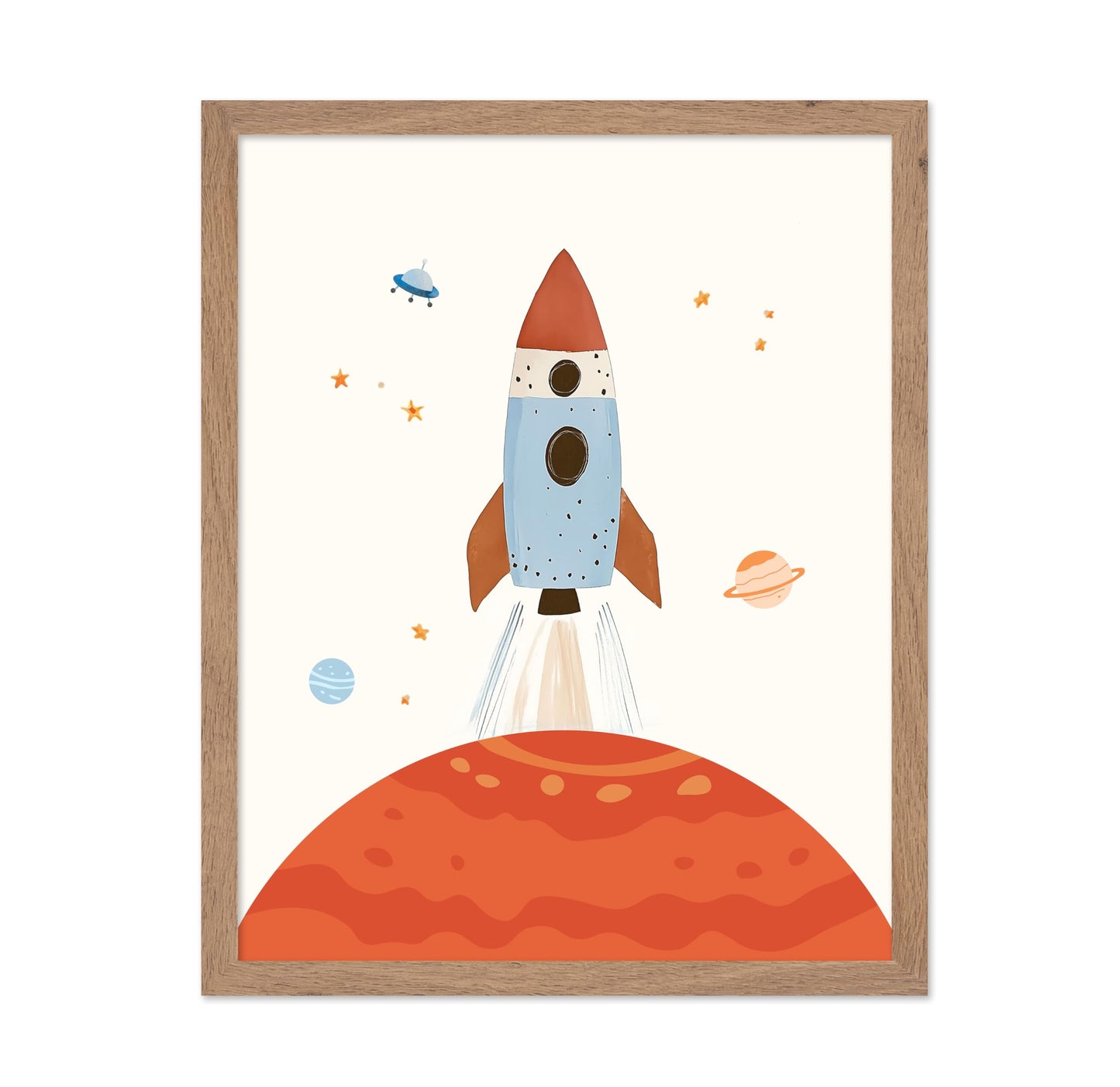 Whimsical Rocket Ship No2