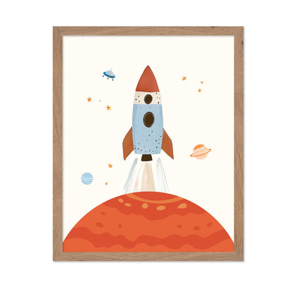 Whimsical Rocket Ship No2