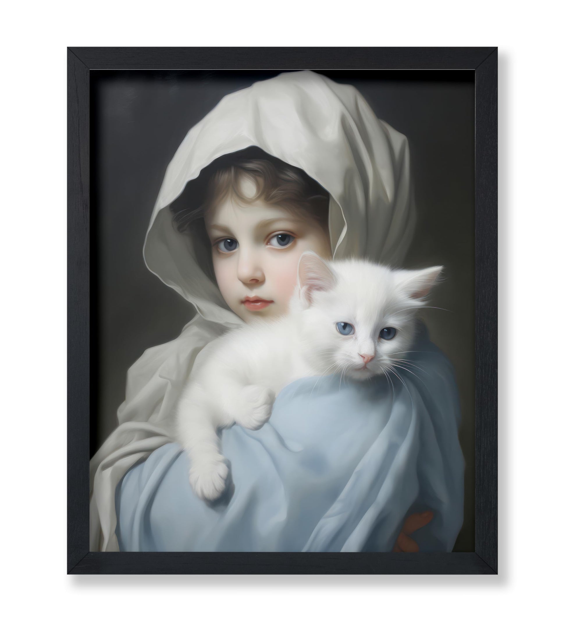 Little Girl with a Cat