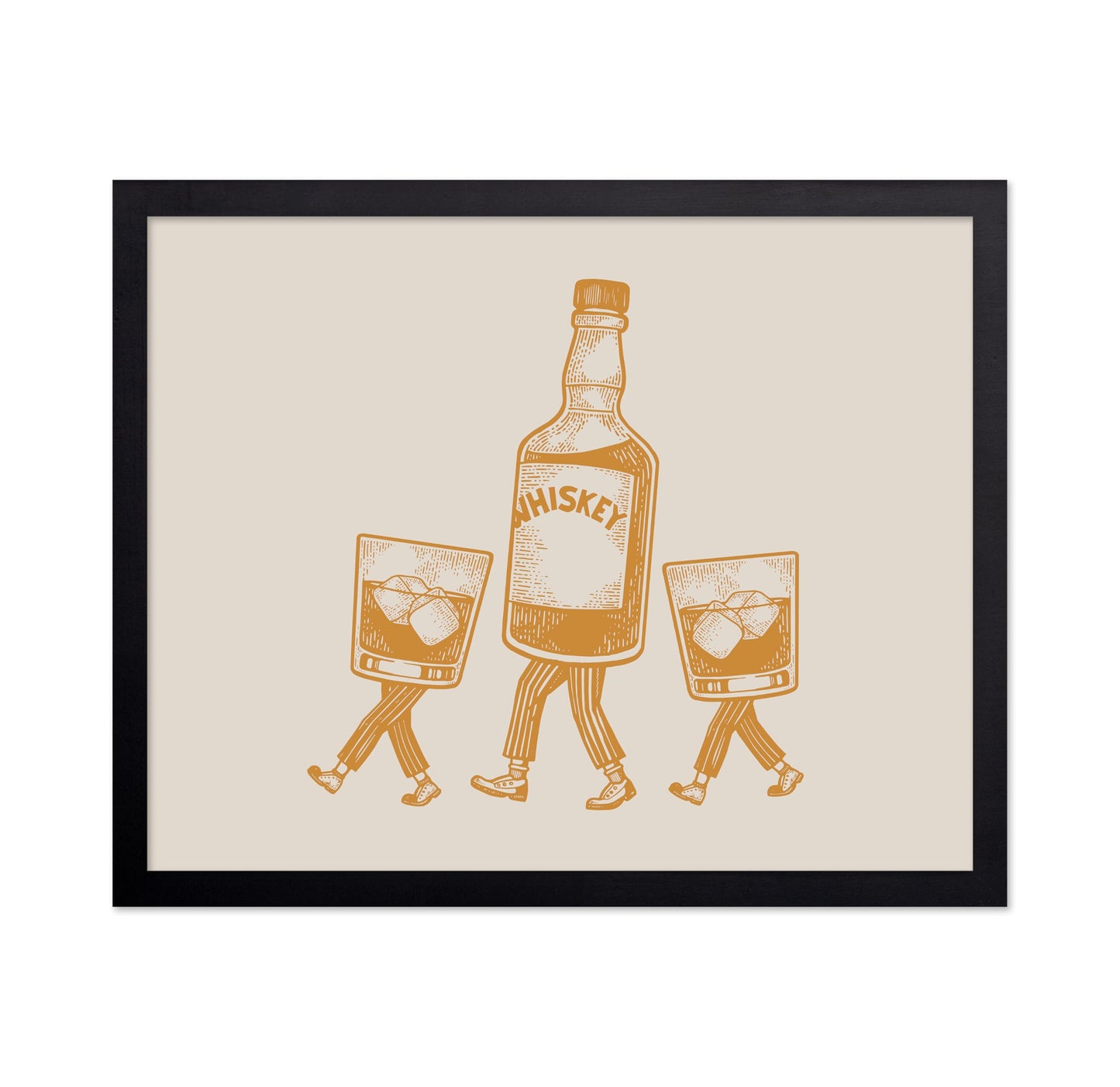 Whiskey Bottle and Iced Glass No3
