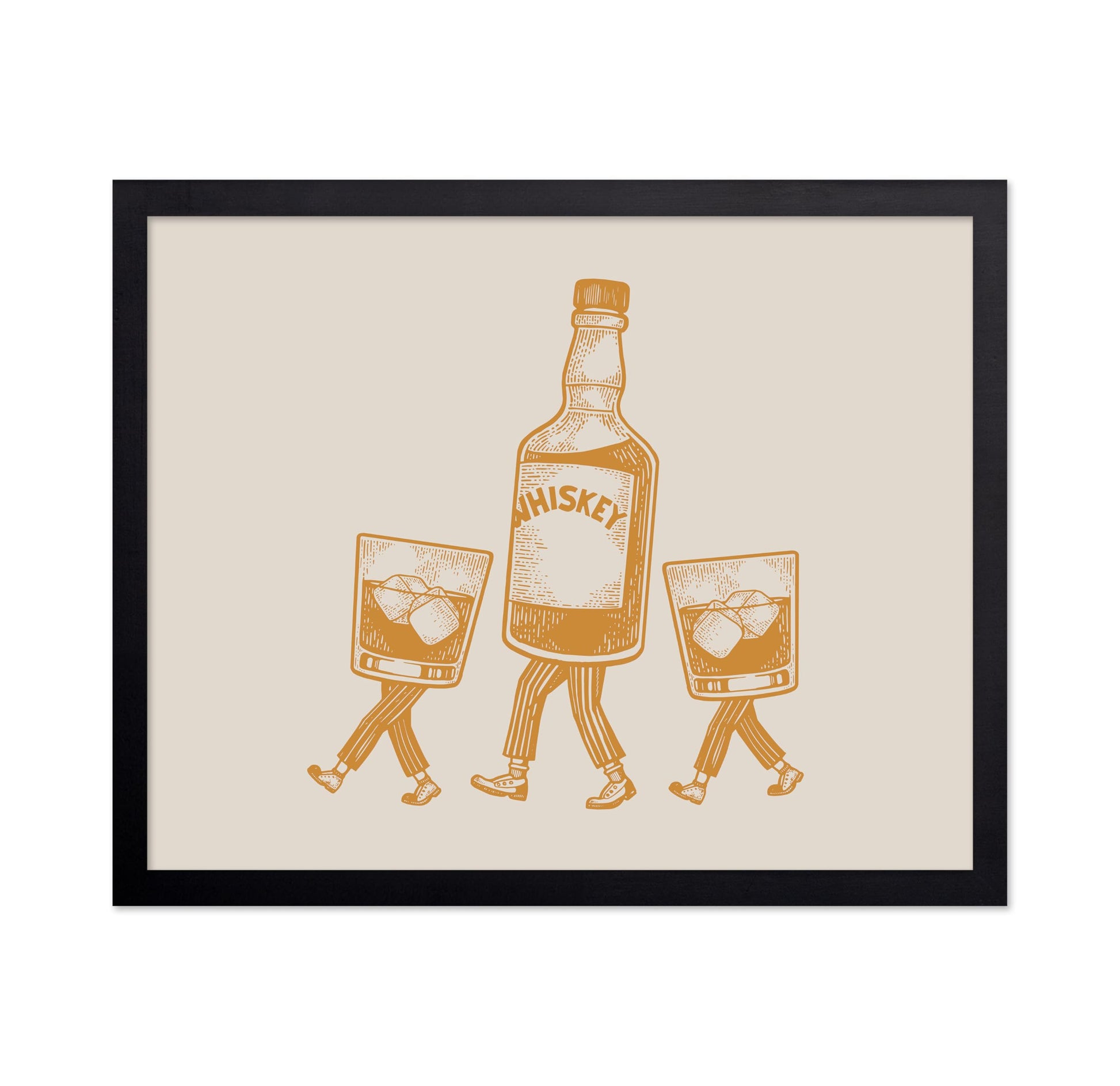 Whiskey Bottle and Iced Glass No3