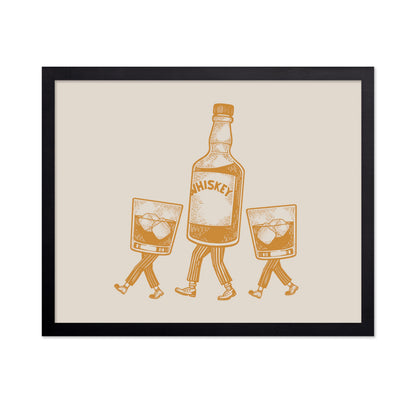 Whiskey Bottle and Iced Glass No3
