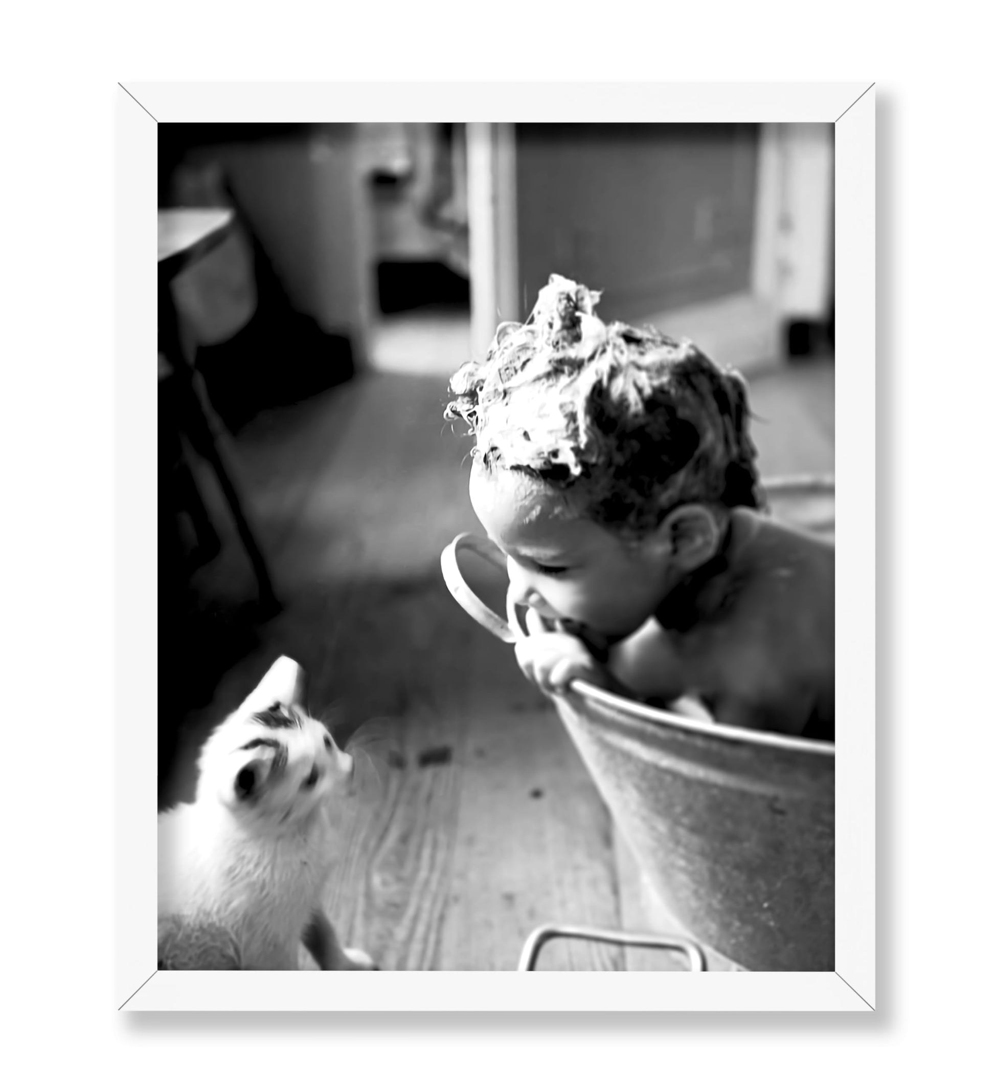 Little Boy & Cat