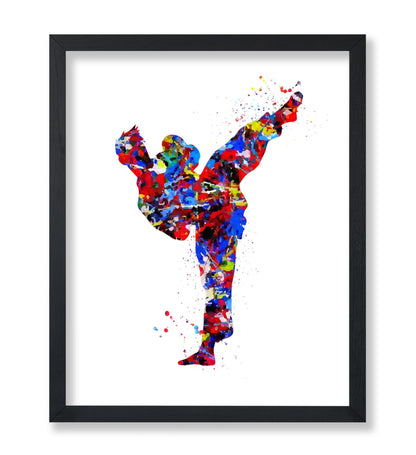 Watercolor Martial Arts No3