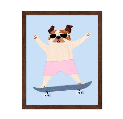 Skateboarding Dog