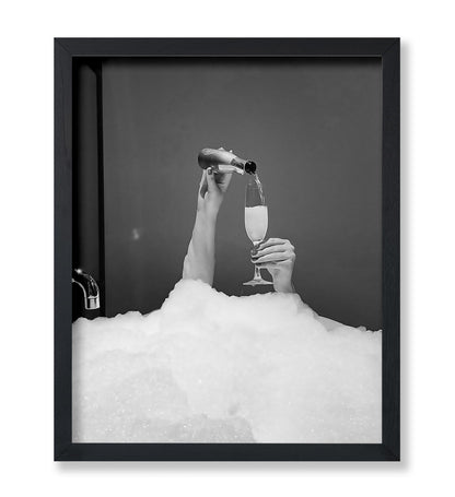 Drinking Wine in Bubble Bath
