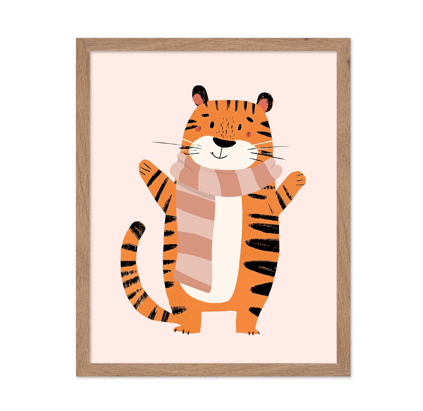 Cute Tiger With Scarf