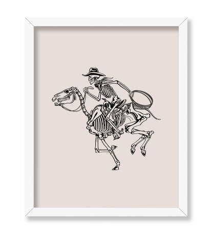 Beige Skeleton Cowboy