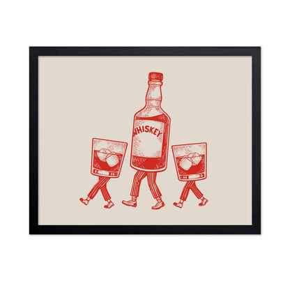 Whiskey Bottle and Iced Glass No2