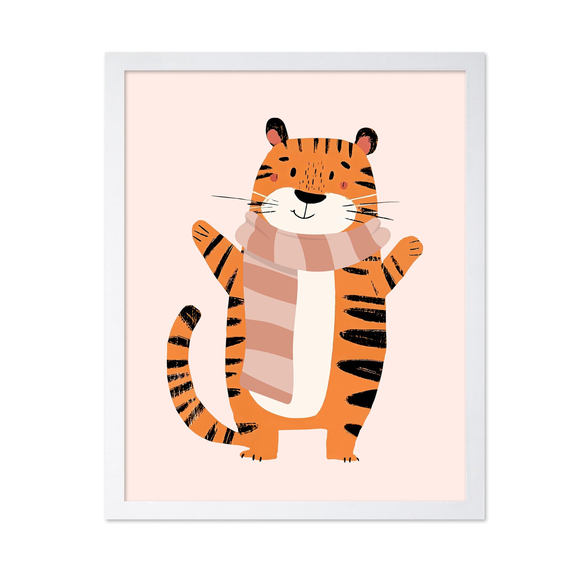 Cute Tiger With Scarf