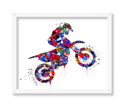 Watercolor Motocross No1