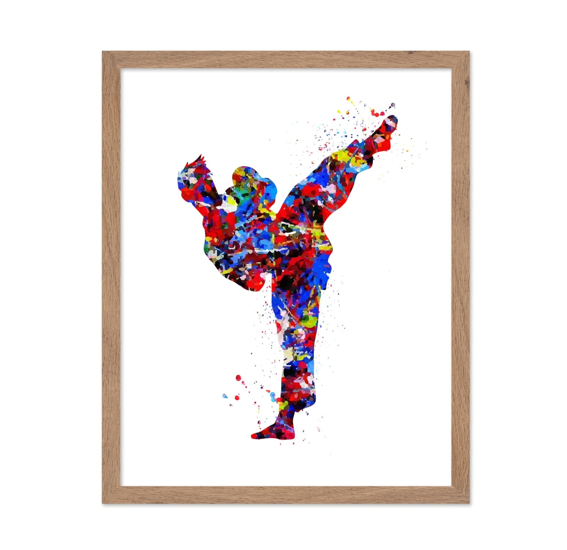 Watercolor Martial Arts No3