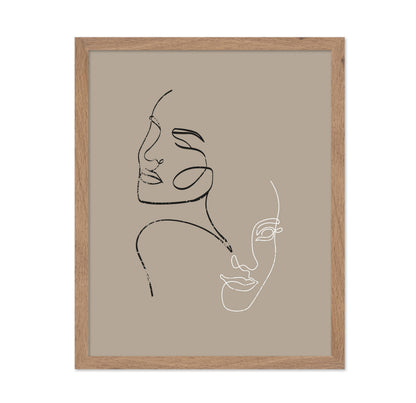One Line Women Faces