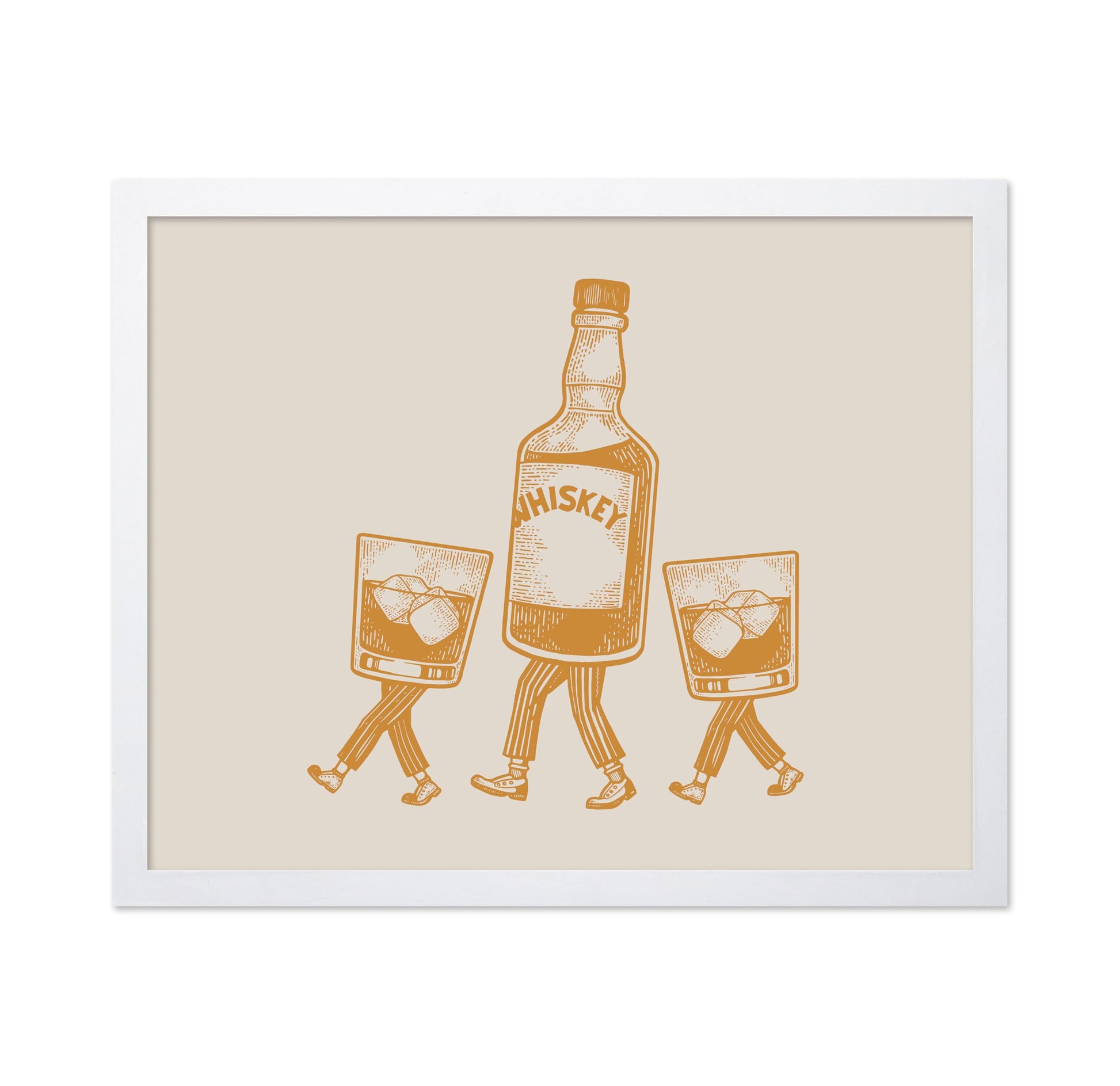Whiskey Bottle and Iced Glass No3