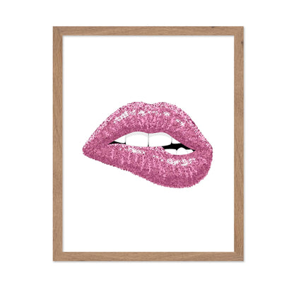 Pink Glitter Lip Bite