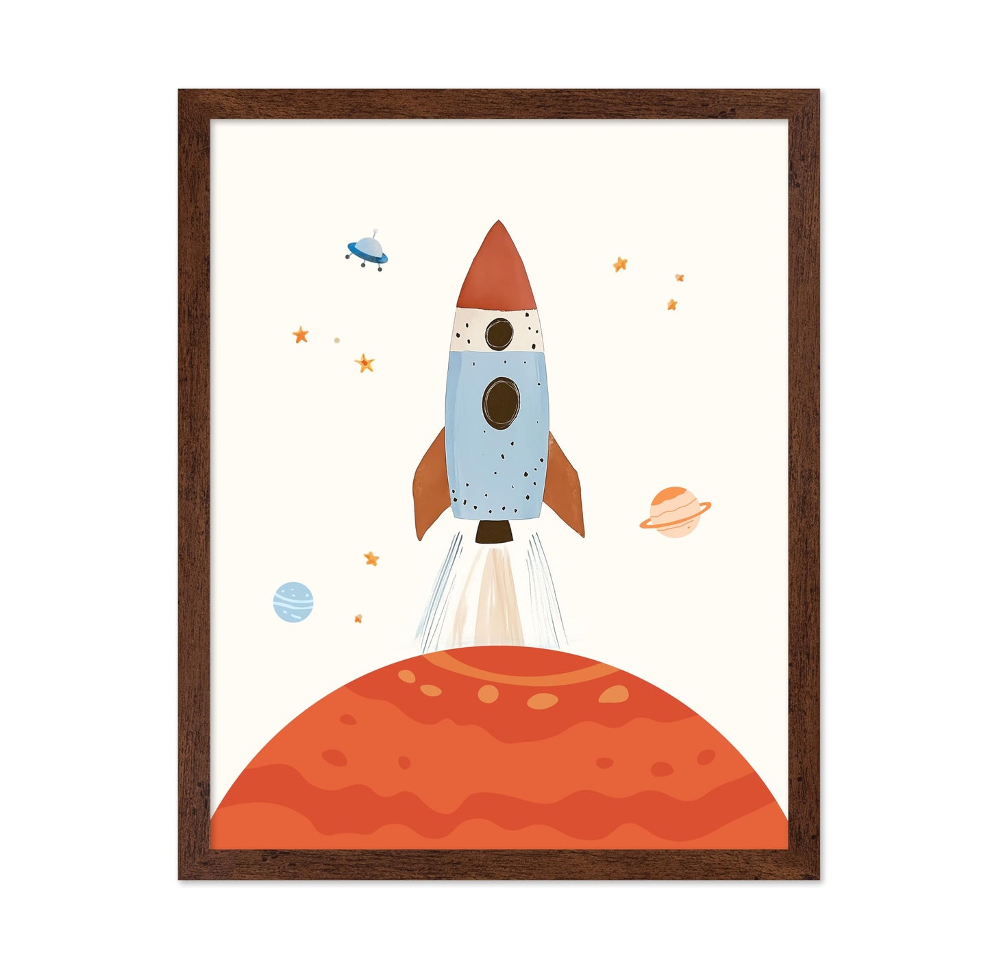 Whimsical Rocket Ship No2