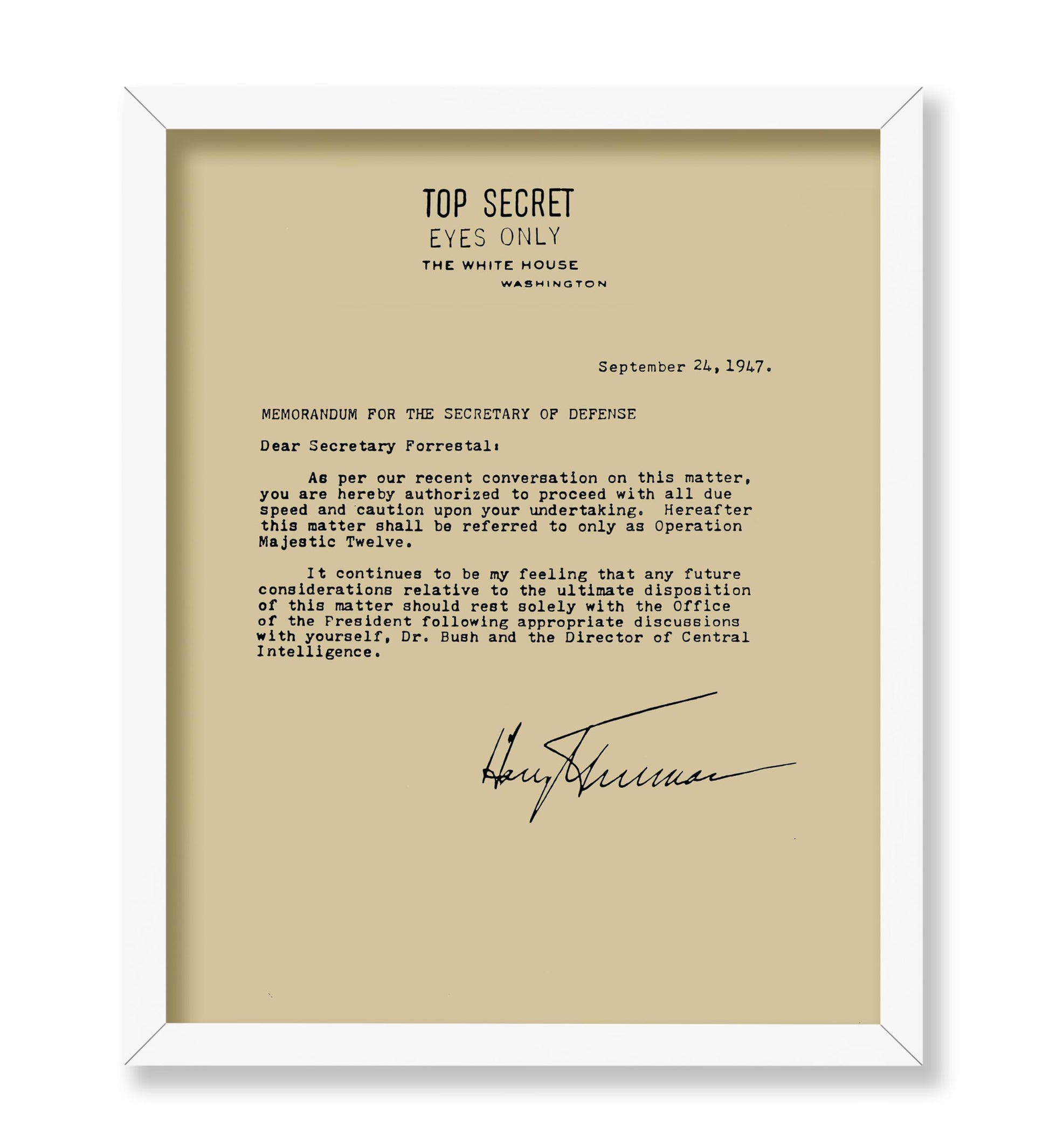 Memorandum For The Secretary