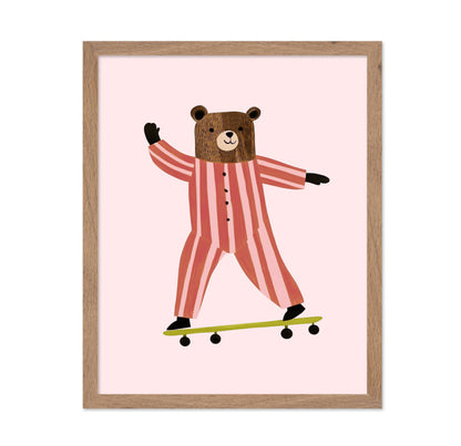 Skateboarding Bear