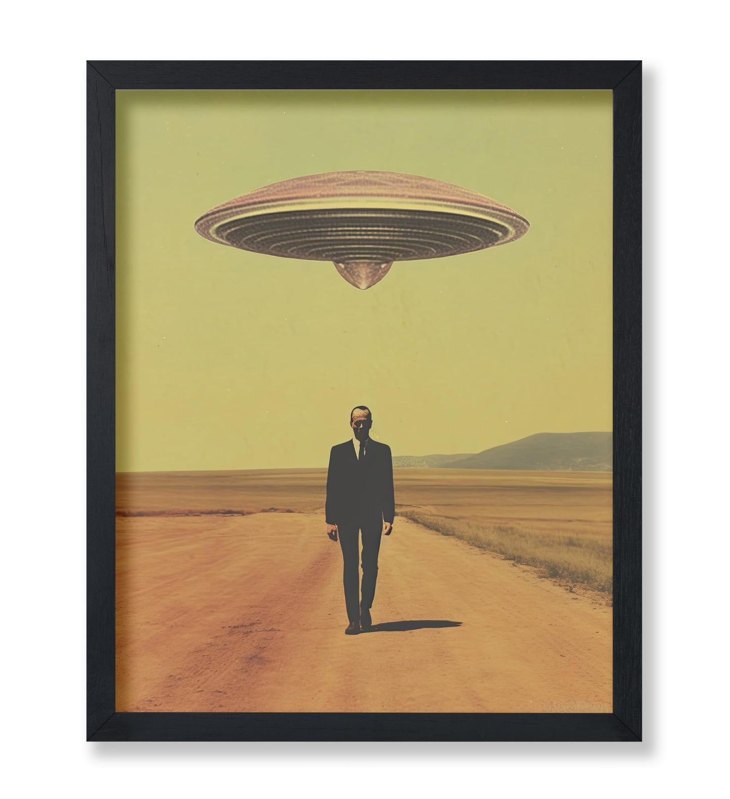 UFO and Man In Desert