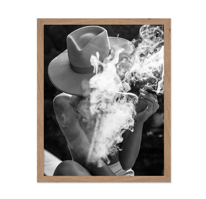 Woman in Hat Smoking