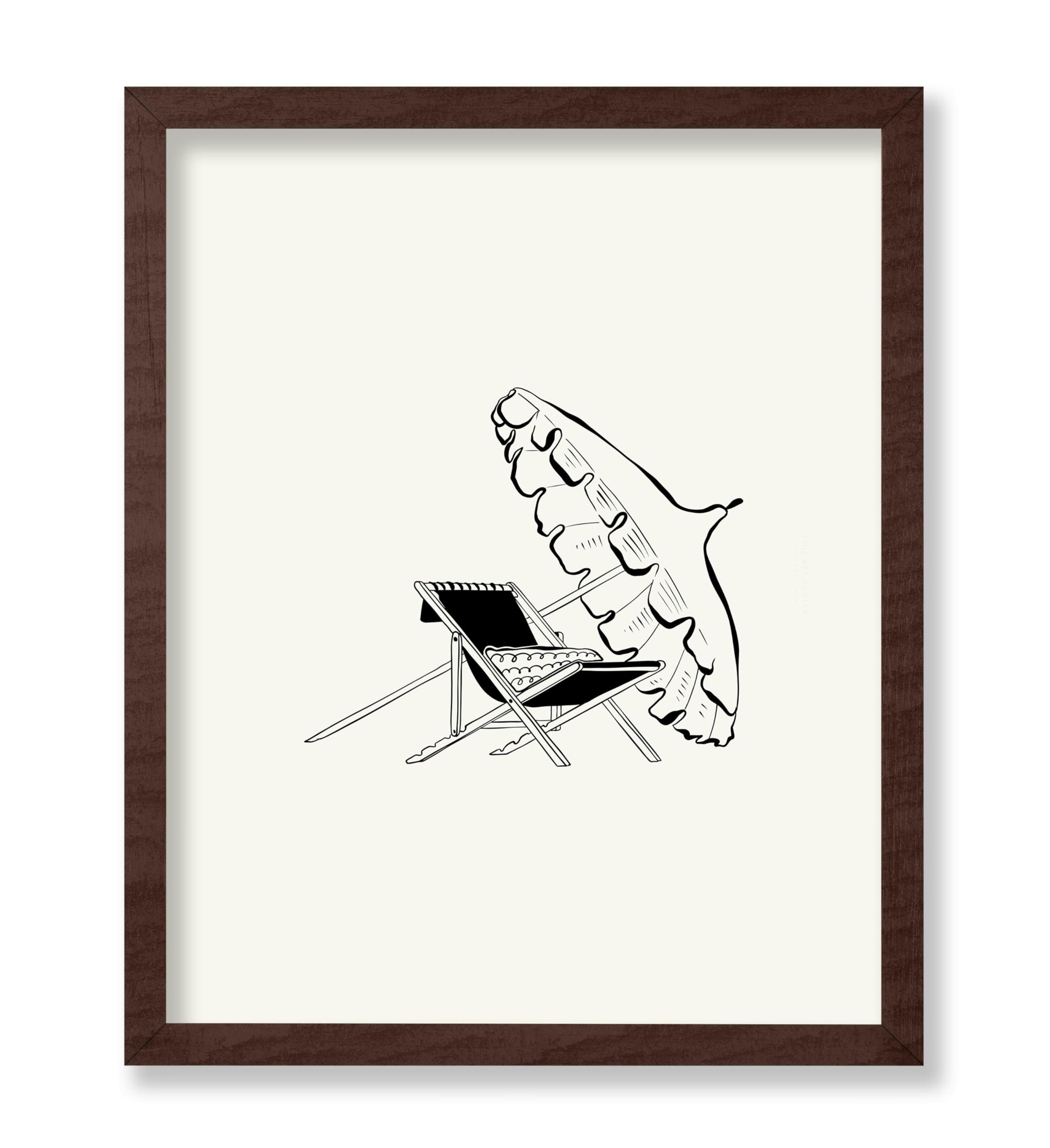 Abstract Beach Chair and Umbrella