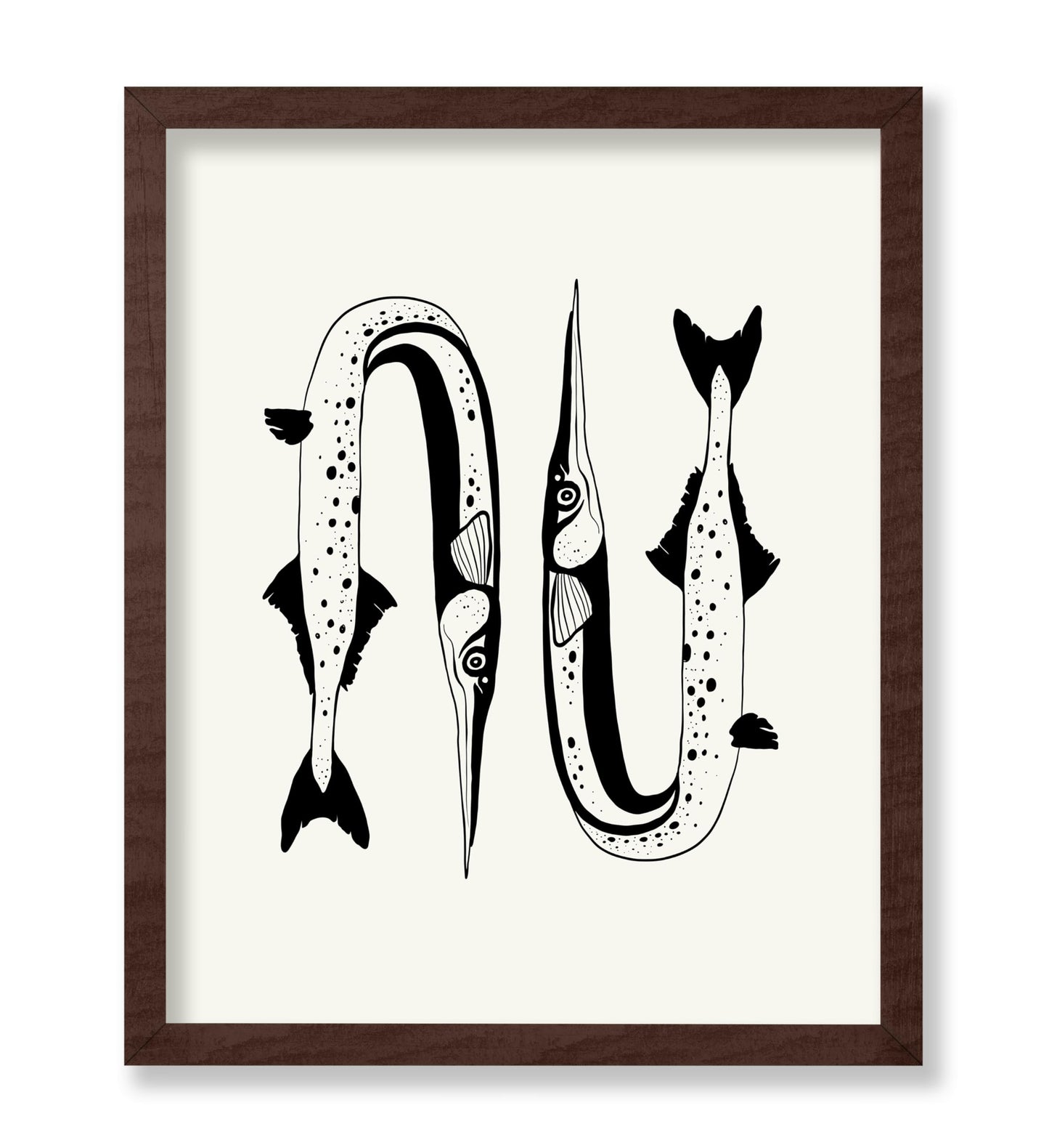 Abstract Needlefish