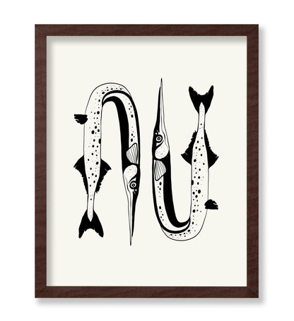 Abstract Needlefish