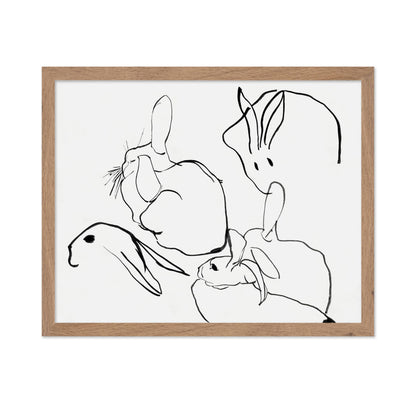 Line Drawing of Bunnies