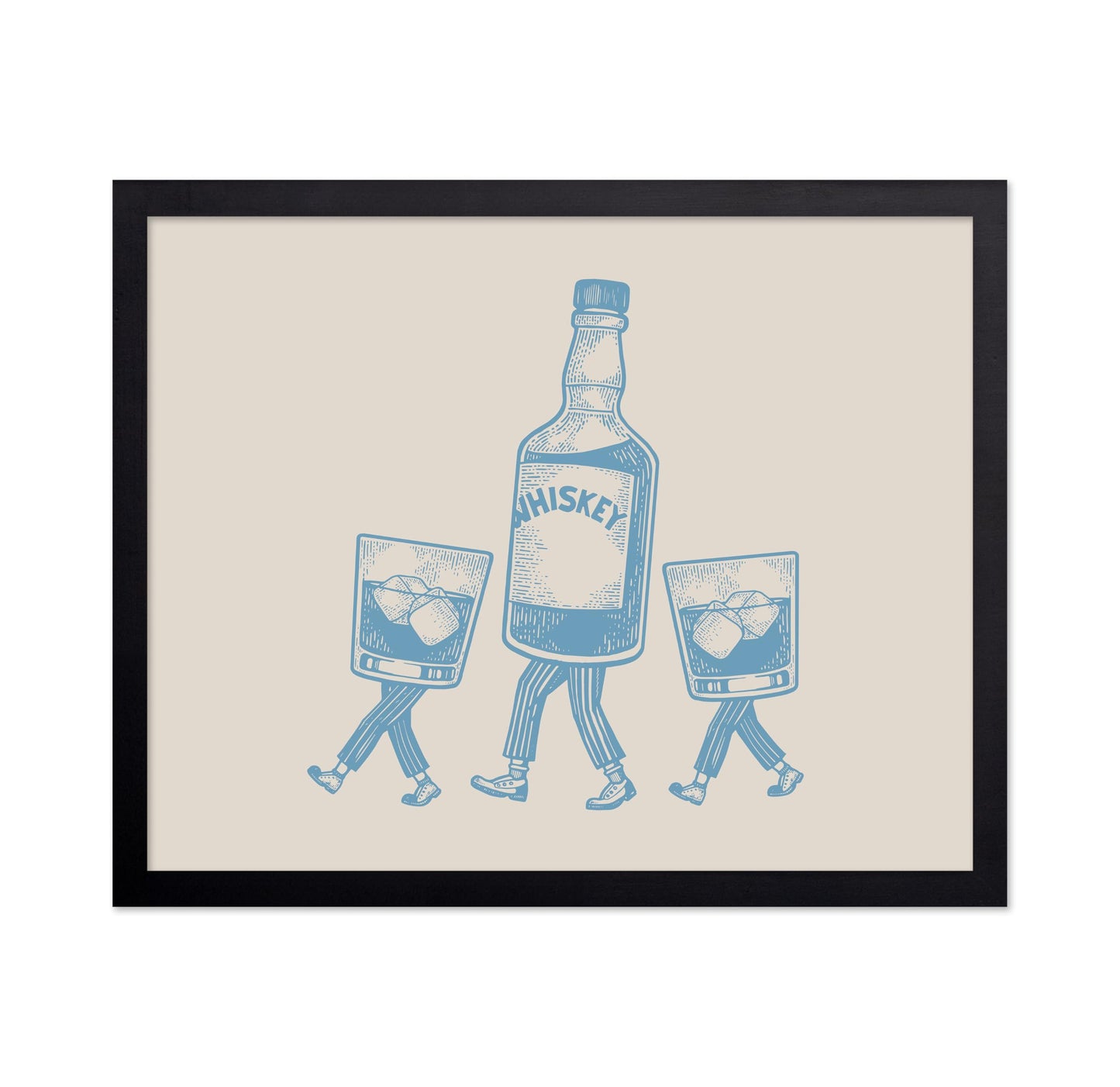 Whiskey Bottle and Iced Glass No5