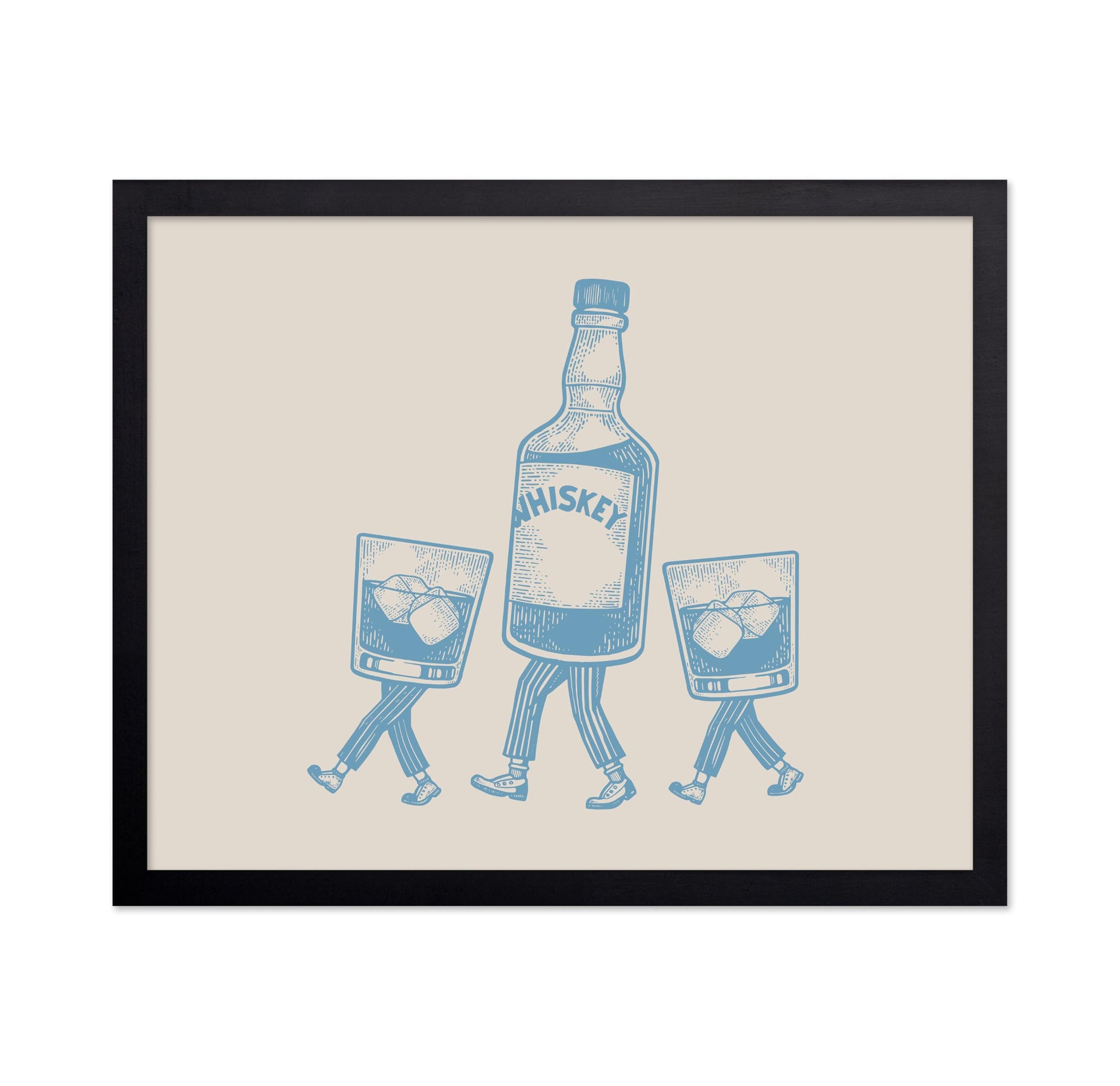 Whiskey Bottle and Iced Glass No5