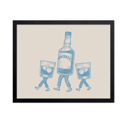 Whiskey Bottle and Iced Glass No5