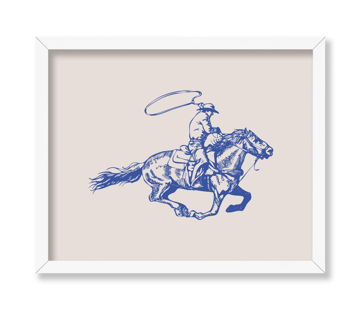 Blue Cowboy with Lasso