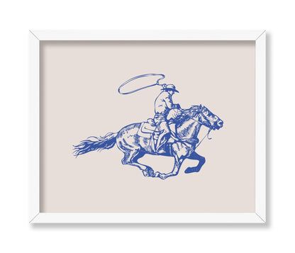 Blue Cowboy with Lasso