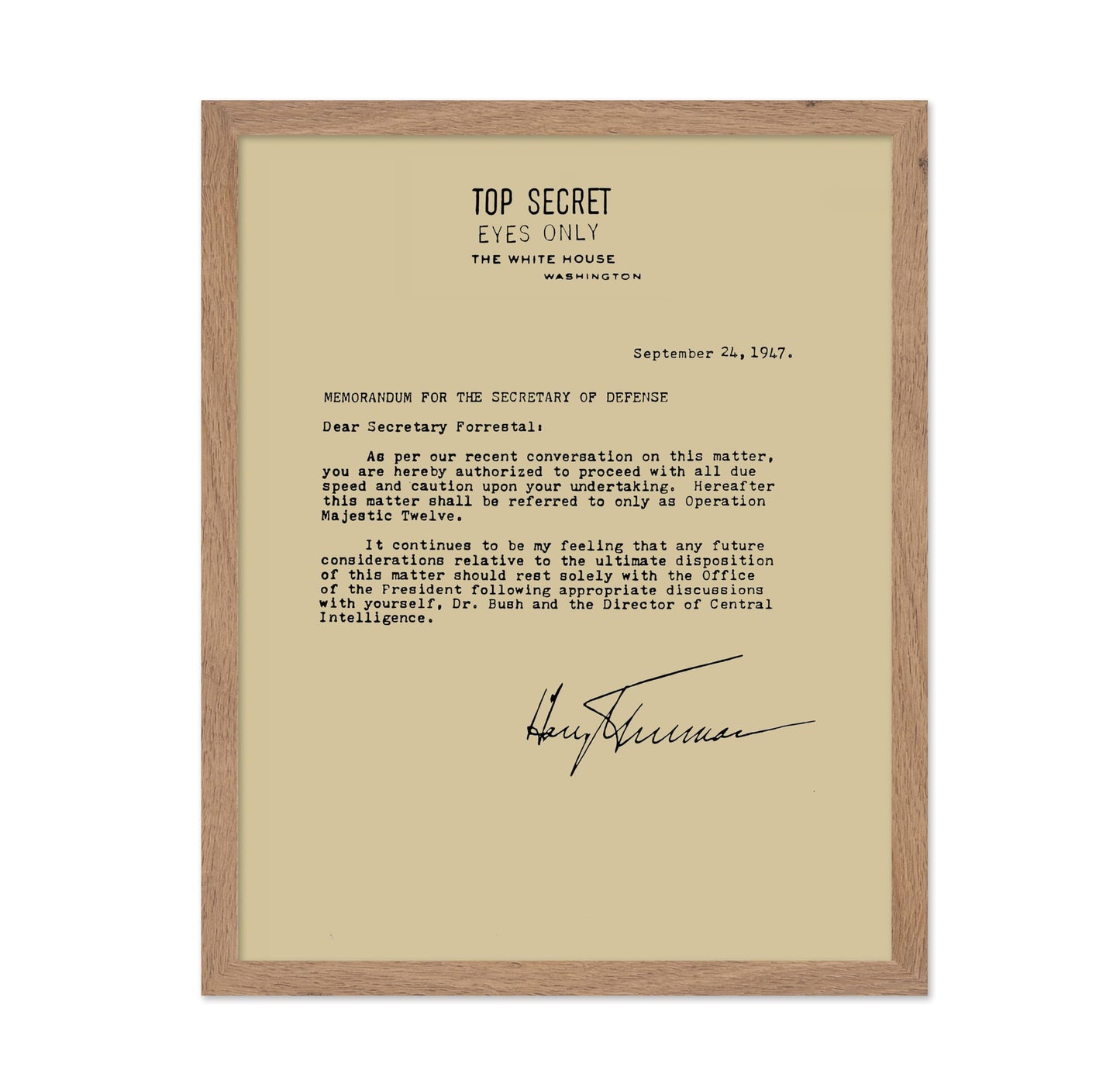 Memorandum For The Secretary