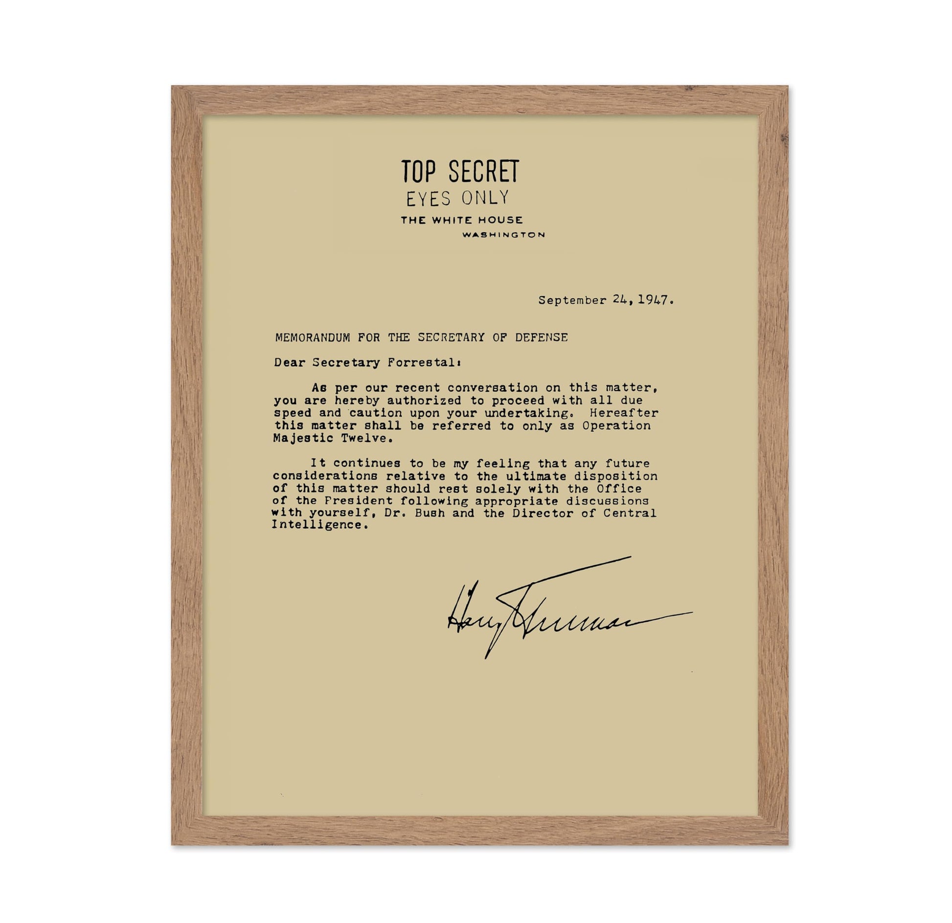 Memorandum For The Secretary